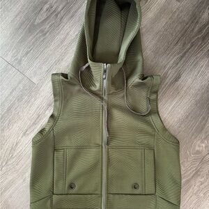 lolë Olive Green Hooded Vest